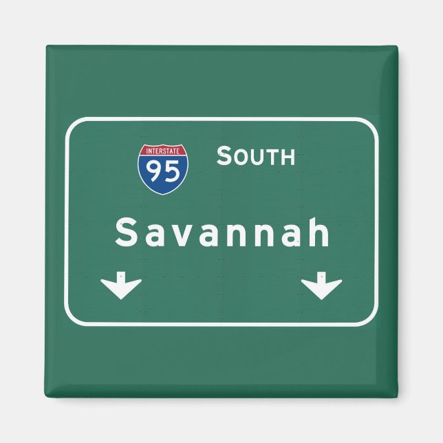 Savannah Georgia ga Interstate Highway Freeway : Magnet (Front)