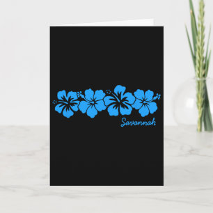 Savannah Georgia Hibiscus Flower Womens Souvenir V Card