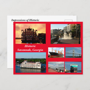 Savannah, Georgia Holiday Postcard