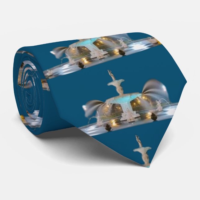 Savannah, Georgia iconic Forsyth Park Fountain Tie (Rolled)