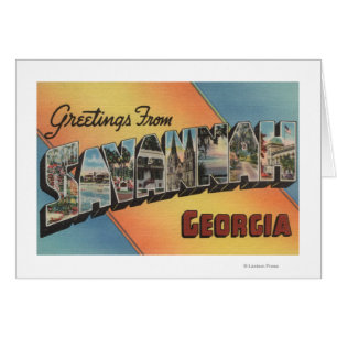 Savannah, Georgia - Large Letter Scenes