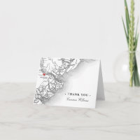 Savannah Georgia Map Black and White Personalised