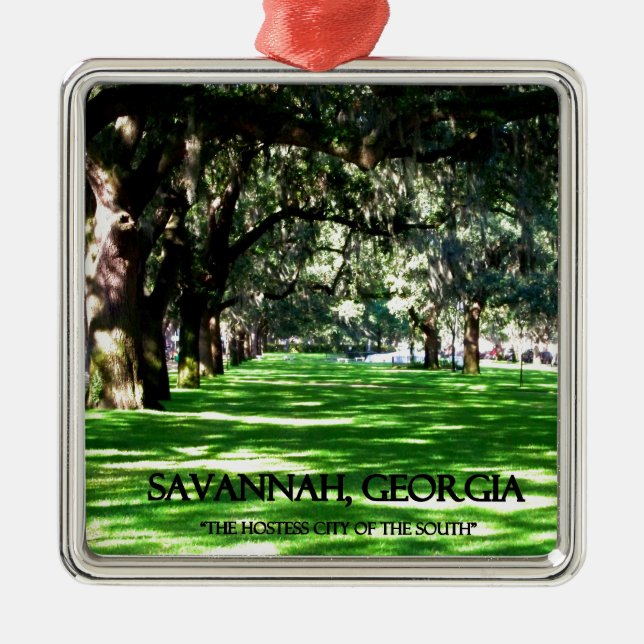 SAVANNAH, GEORGIA METAL TREE DECORATION (Front)