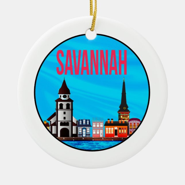 Savannah Georgia mindset Ceramic Ornament (Front)