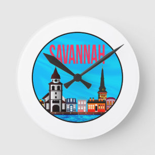 Savannah Georgia mindset Round Clock