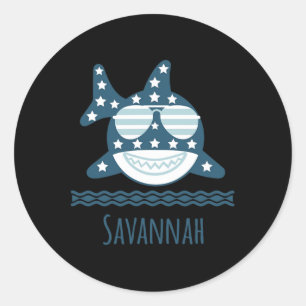 Savannah Georgia Nautical Coastal Fishing Boating  Classic Round Sticker