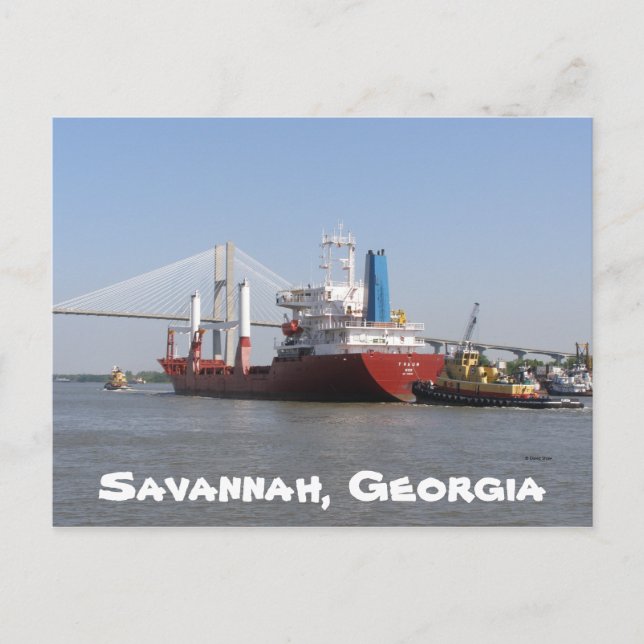 Savannah, Georgia Postcard (Front)