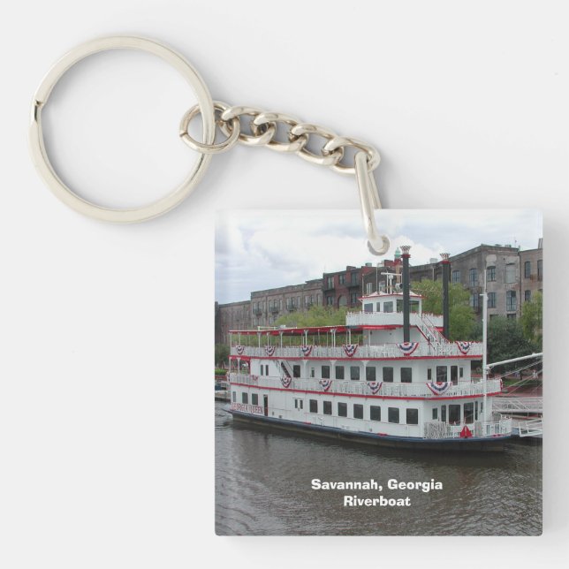 Savannah Georgia Riverboat Key Ring (Front)
