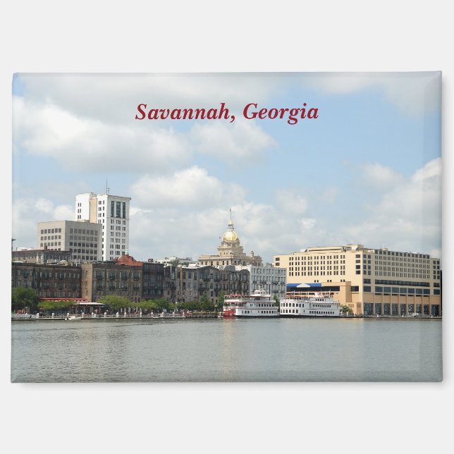 Savannah, Georgia riverfront Magnet (Front)