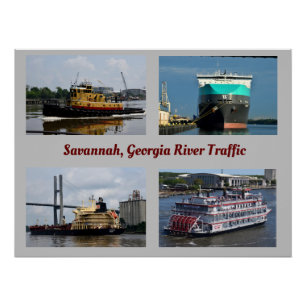 Savannah, Georgia shipping lane Poster