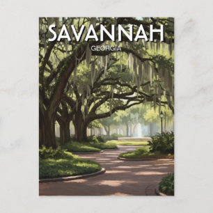 Savannah Georgia Travel Postcard