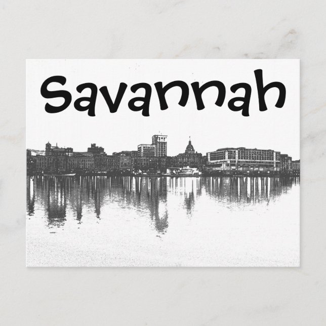 Savannah, Georiga, U.S.A. Postcard (Front)