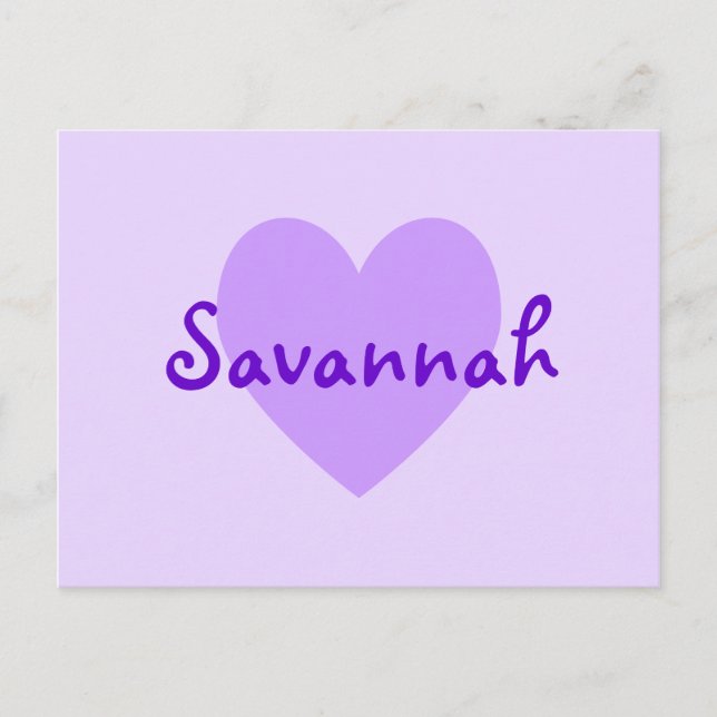 Savannah in Purple Postcard (Front)