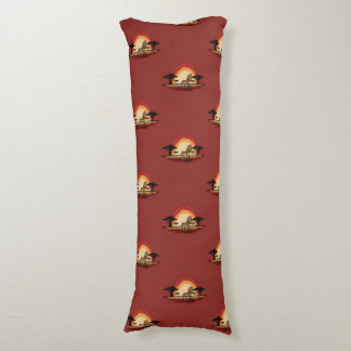 savannah lion sunset body cushion