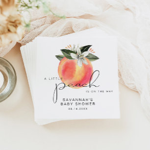SAVANNAH Little Peach Baby Shower Napkin