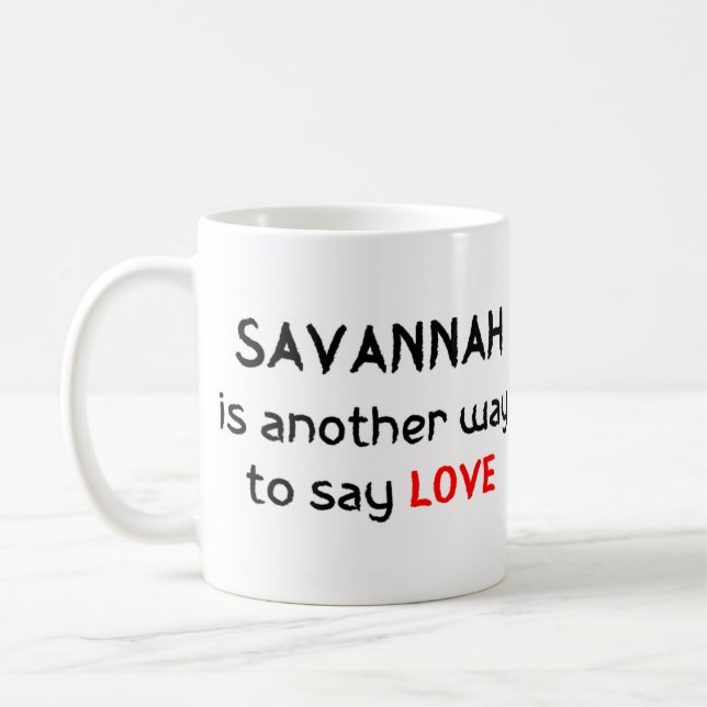 savannah love coffee mug (Left)