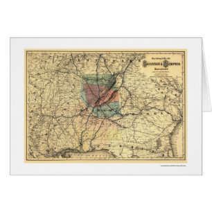 Savannah & Memphis Railroad Map 1872