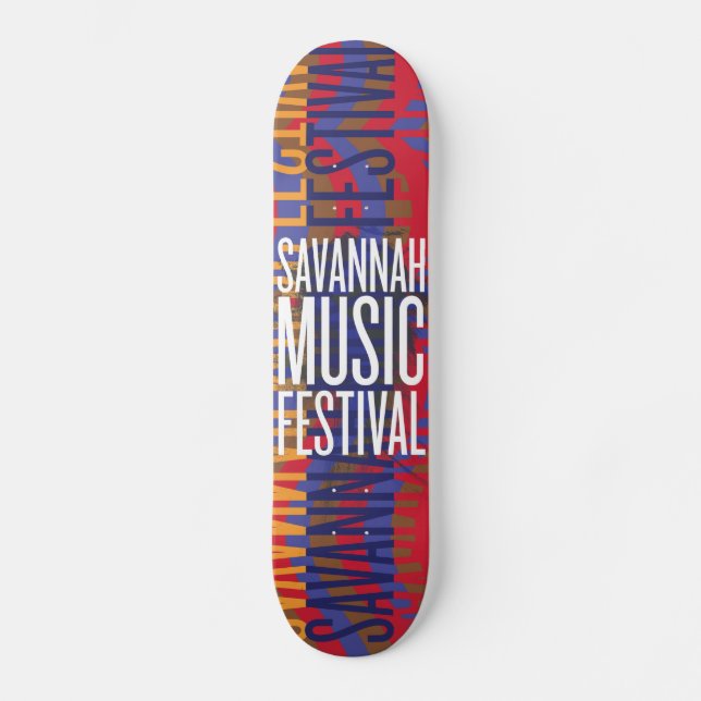 Savannah Music Festival Skateboard (Front)