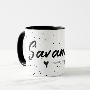 Savannah Name Mug Custom Name Personalized Speckle