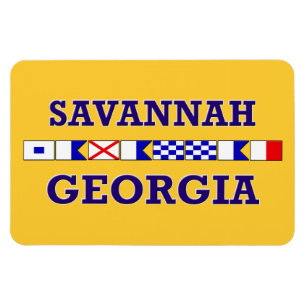 Savannah Nautical Flag - Magnet