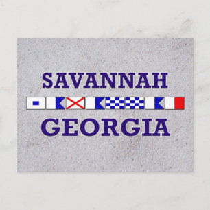 Savannah Nautical Flag Postcard