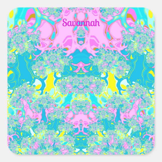 SAVANNAH ~ PASTEL PERFECTION ~ SQUARE STICKER (Front)