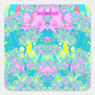 SAVANNAH ~ PASTEL PERFECTION ~ SQUARE STICKER