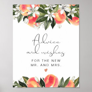 SAVANNAH Peach Advice and Wishes Sign