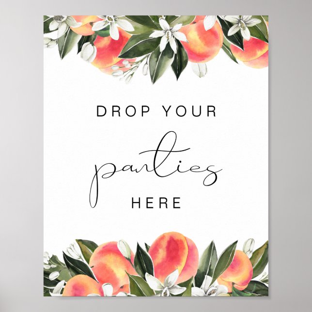 SAVANNAH Peach Bachelorette Panty Game Poster (Front)