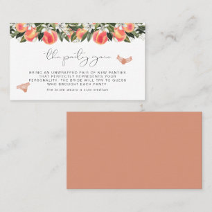 SAVANNAH Peach Bachelorette Panty Game Ticket