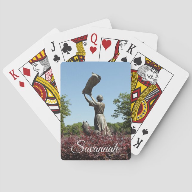 Savannah Playing Cards- Waving Girl Playing Cards (Back)