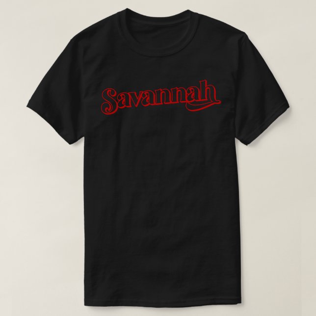 Savannah Retro Typography Design 1 T-Shirt (Design Front)
