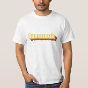 Savannah Retro Vintage Text T-Shirt