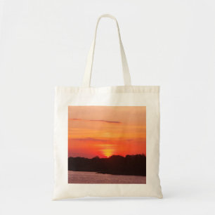 Savannah River sunset tote bag