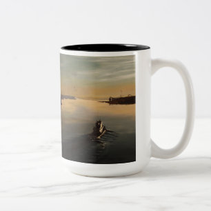 Savannah River Tugboat Two-Tone Coffee Mug
