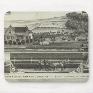Savannah Stock Farmand Residences, Kansas Mouse Pad