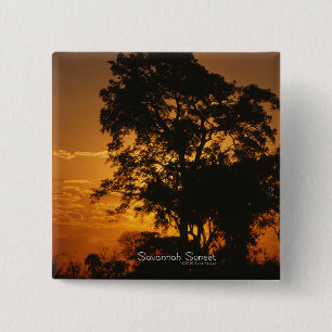 Savannah Sunset 15 Cm Square Badge