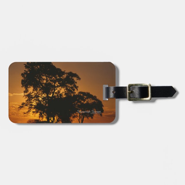 Savannah Sunset Luggage Tag (Front Horizontal)