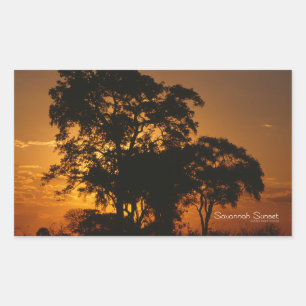 Savannah Sunset Rectangular Sticker