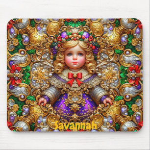 SAVANNAH ~ Vintage Christmas doll ~ Mousepad