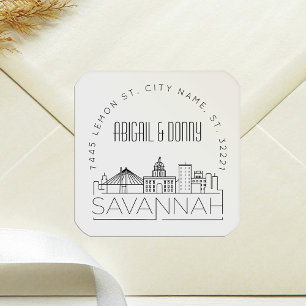 Savannah Wedding   Pre-Addressed Envelope Seal