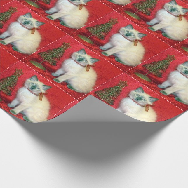 Savannah's Cat Christmas Wrapping Paper (Corner)
