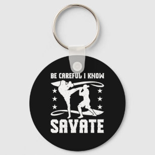 Savate Boxing French Mixed Martial Arts Kickboxing Key Ring
