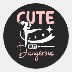 Savate Cute But Dangerous Classic Round Sticker
