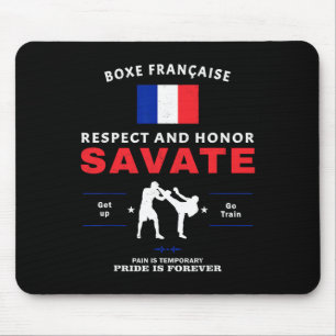 Savate French Kickboxing Savate Fighter Mouse Pad