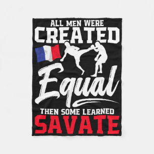 Savate Martial Arts Training French Kickboxing Sav Fleece Blanket