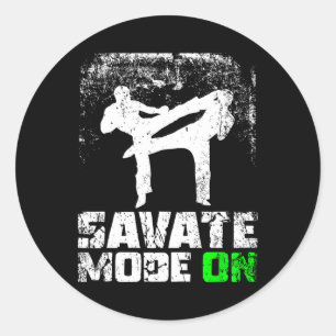 Savate Mode On Classic Round Sticker