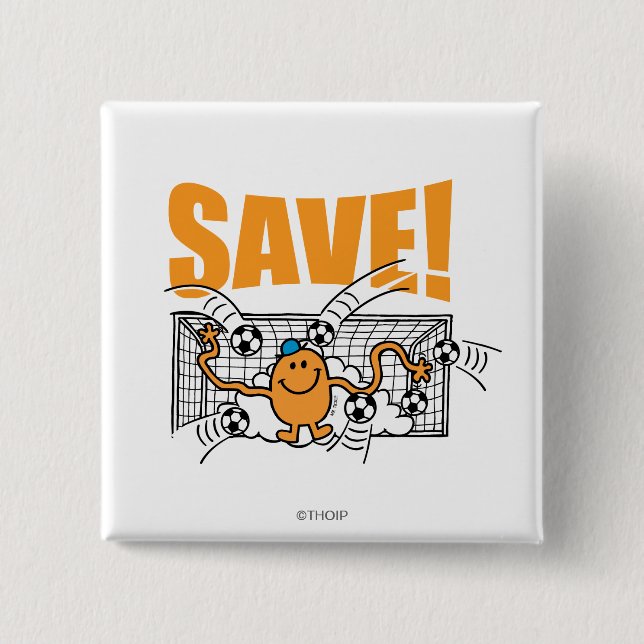 Save! 15 Cm Square Badge (Front)