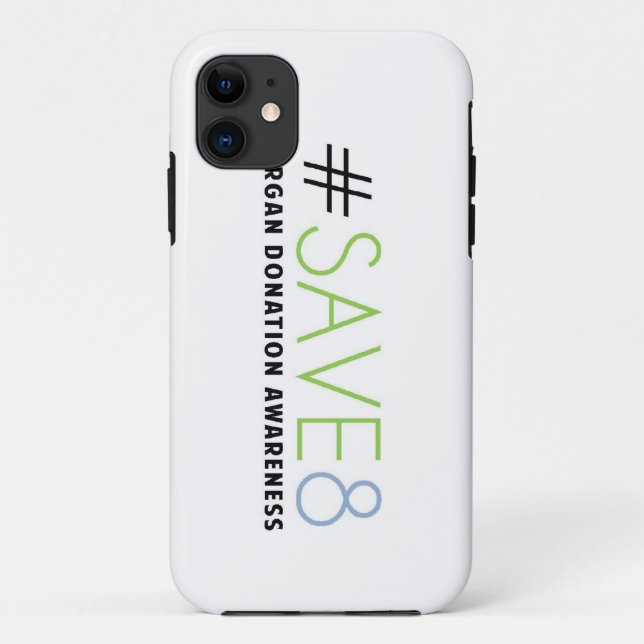 SAVE 8 Organ Donation Awareness iphone case (Back)