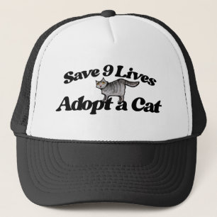 Save 9 Lives Adopt a Cat Trucker Hat